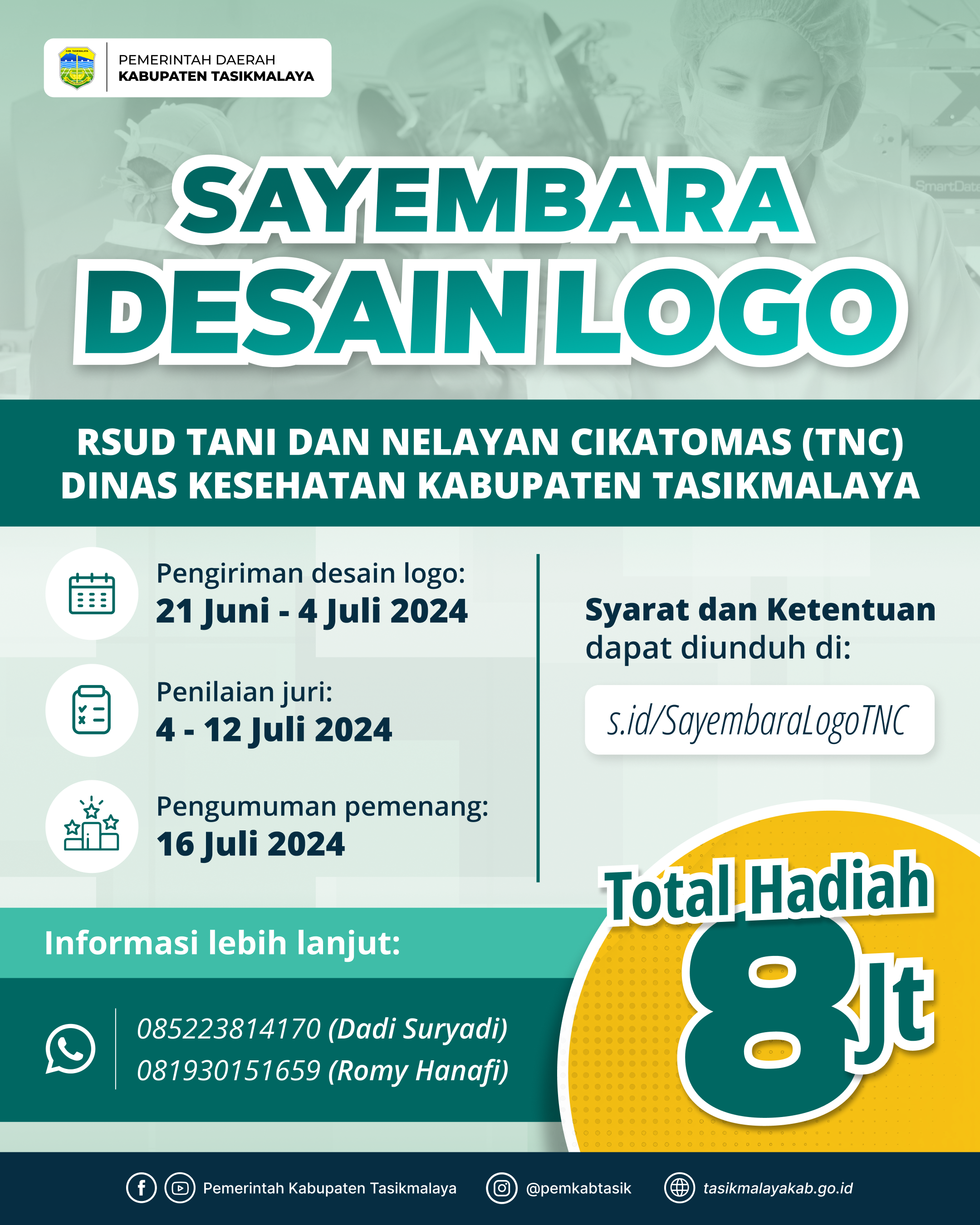 Sayembara Desain Logo "RSUD Tani dan Nelayan Cikatomas (TNC) Dinas Kesehatan Kabupaten Tasikmalaya"
